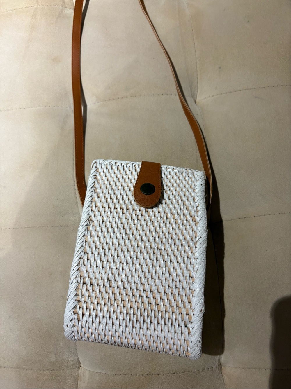 small wicker purse